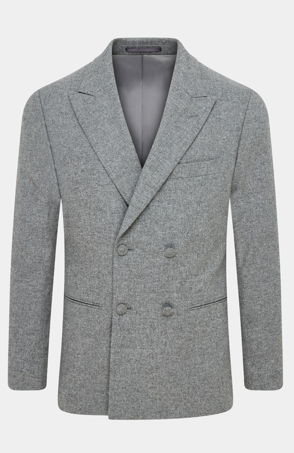 GIBRALTAR GREY TWEED DOUBLE BREASTED JACKET