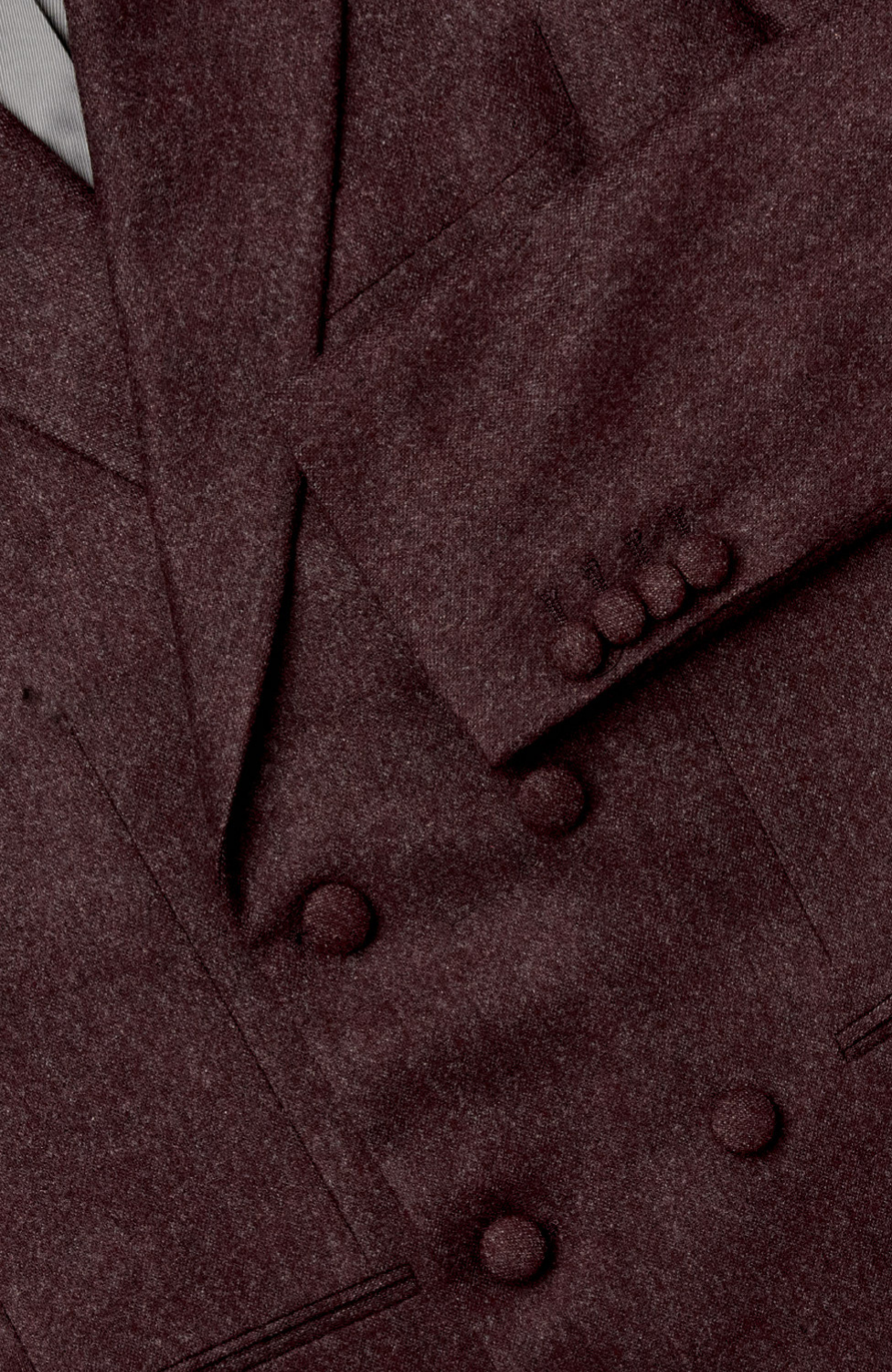 INISHEER BURGUNDY TWEED DOUBLE BREASTED JACKET