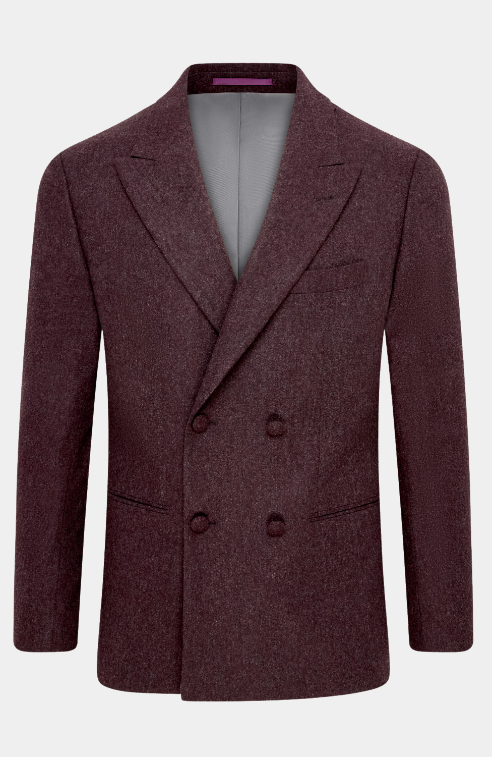 INISHEER BURGUNDY TWEED DOUBLE BREASTED JACKET