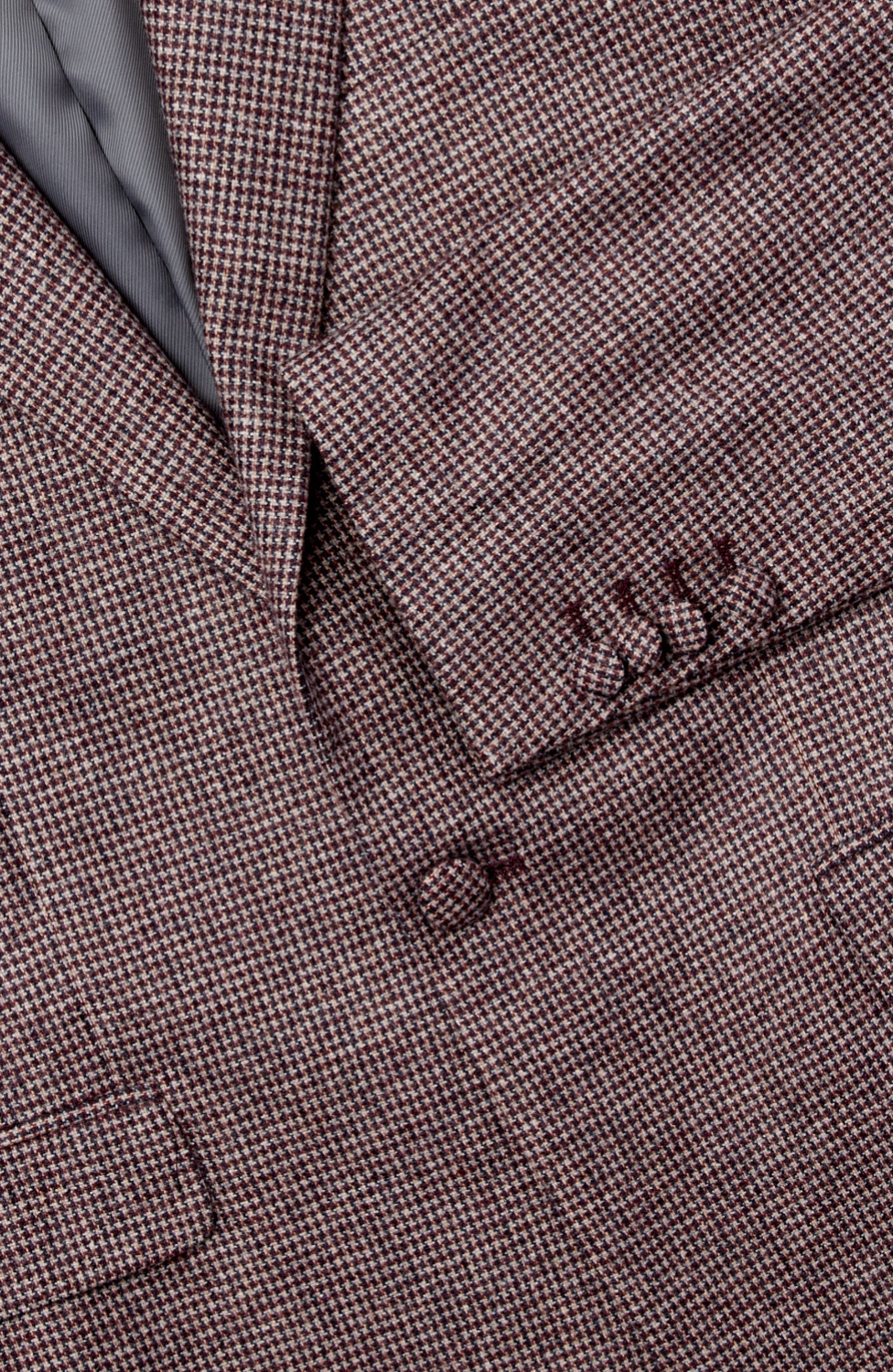 ISLAY BURGUNDY HOUNDSTOOTH JACKET