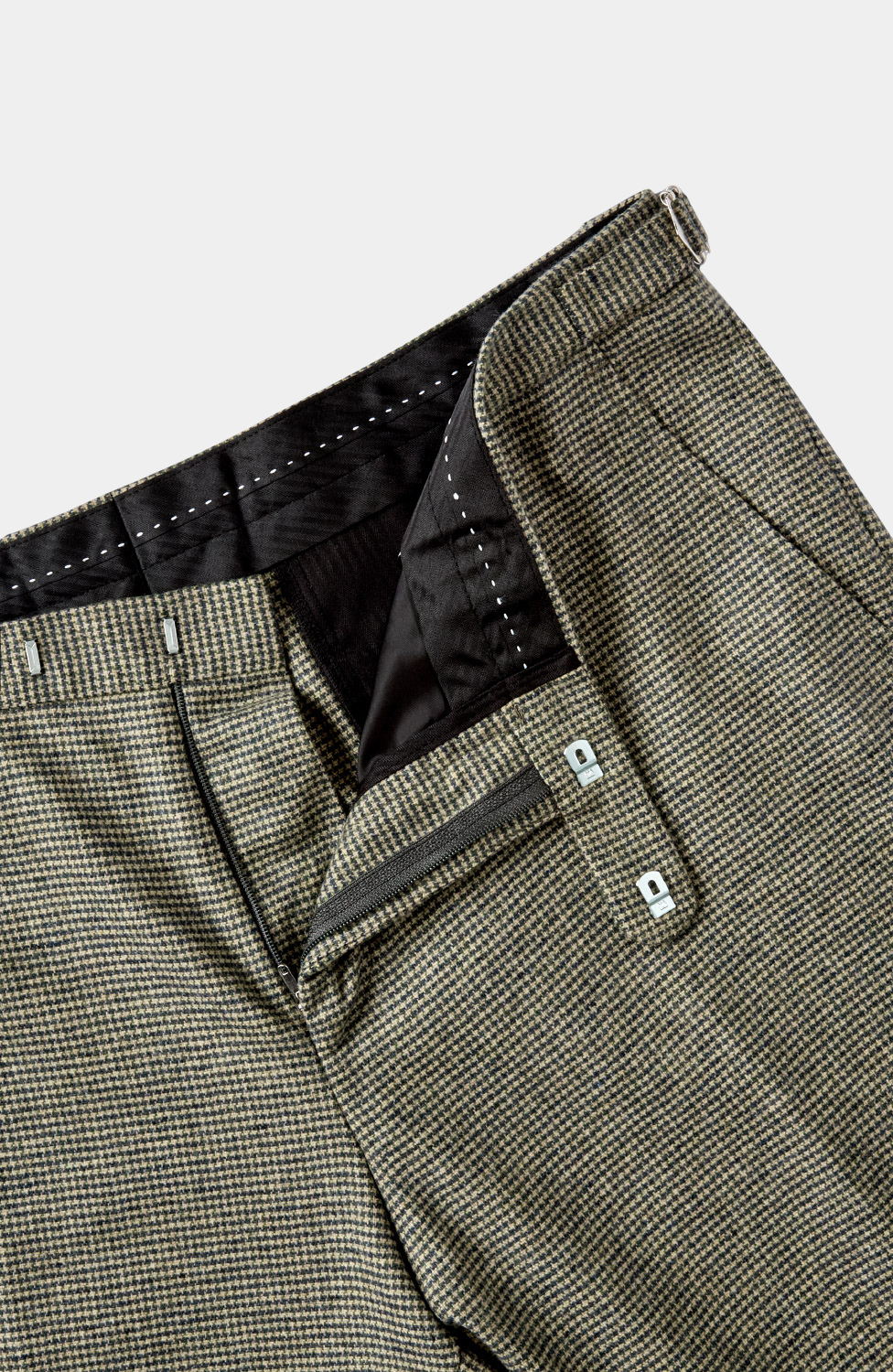 TIREE SAGE GREEN HOUNDSTOOTH TROUSER