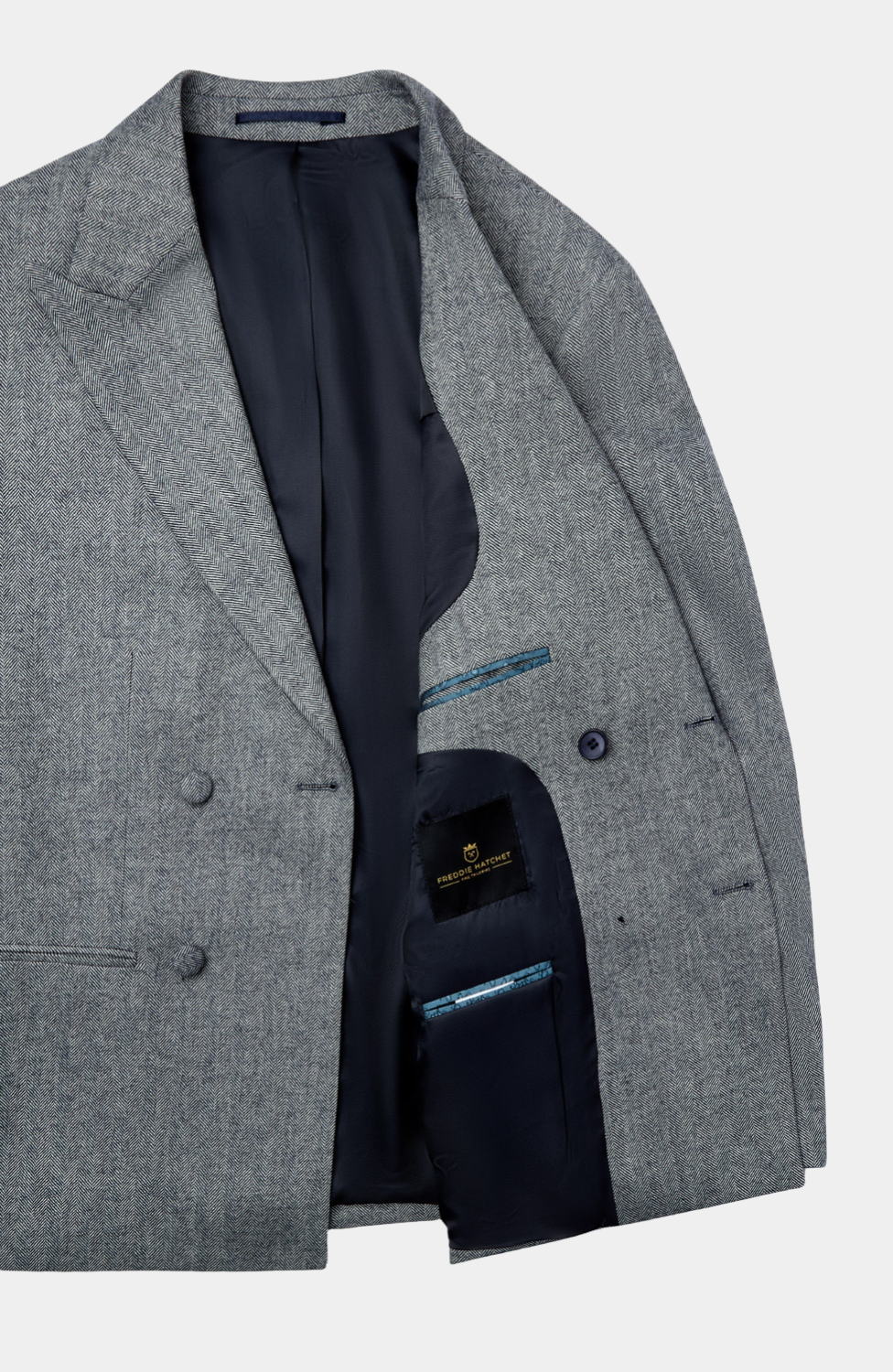TRESCO HERRINGBONE DOUBLE BREASTED JACKET