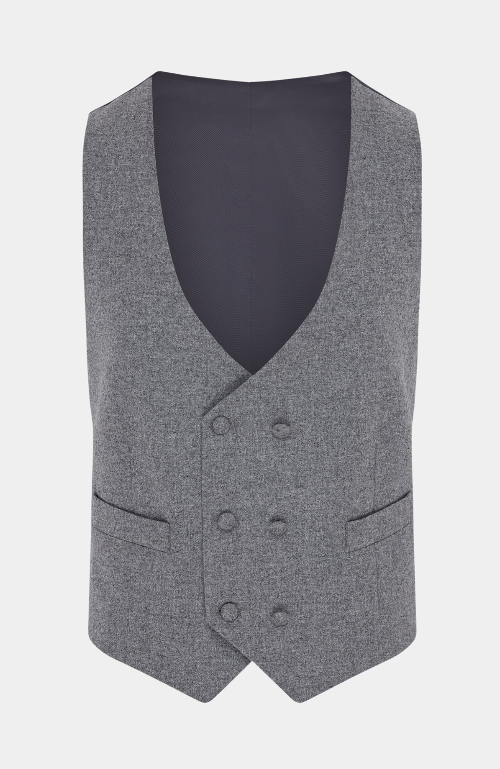 GIBRALTAR GREY TWEED DOUBLE BREASTED WAISTCOAT