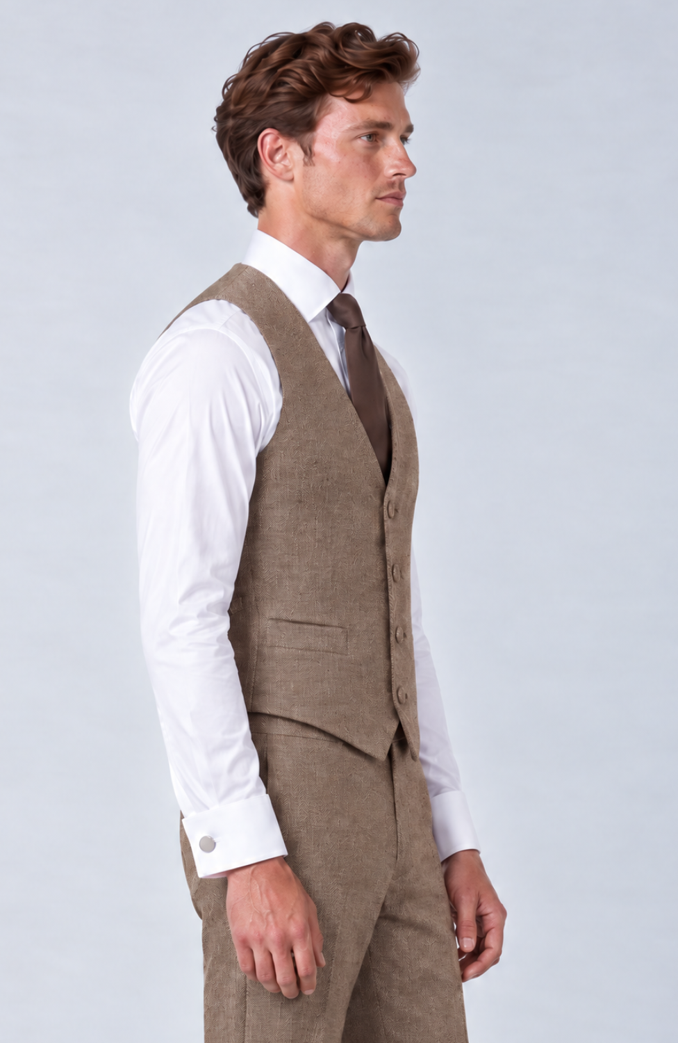 WESTRAY HERRINGBONE WAISTCOAT