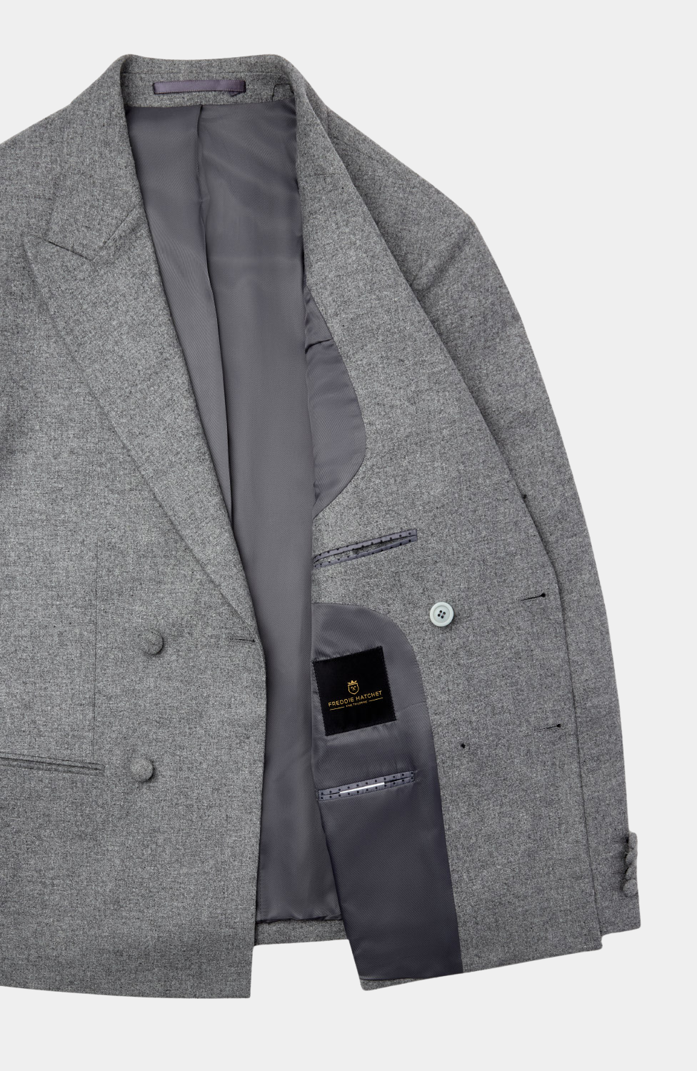 GIBRALTAR GREY TWEED DOUBLE BREASTED JACKET