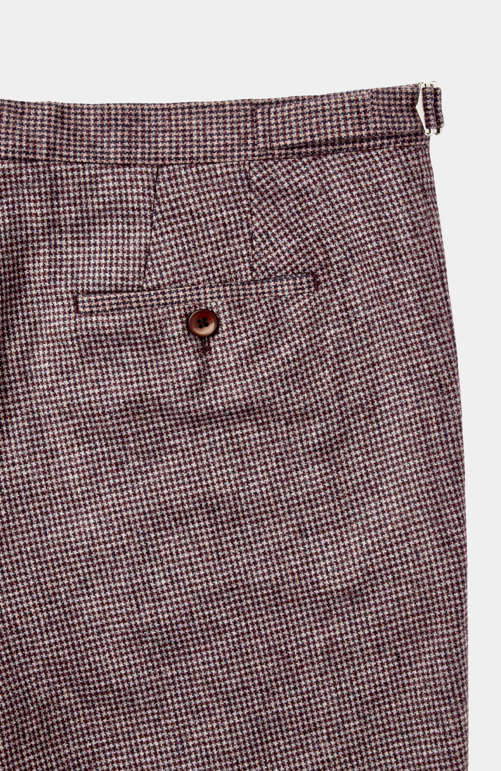 ISLAY BURGUNDY HOUNDSTOOTH TROUSER
