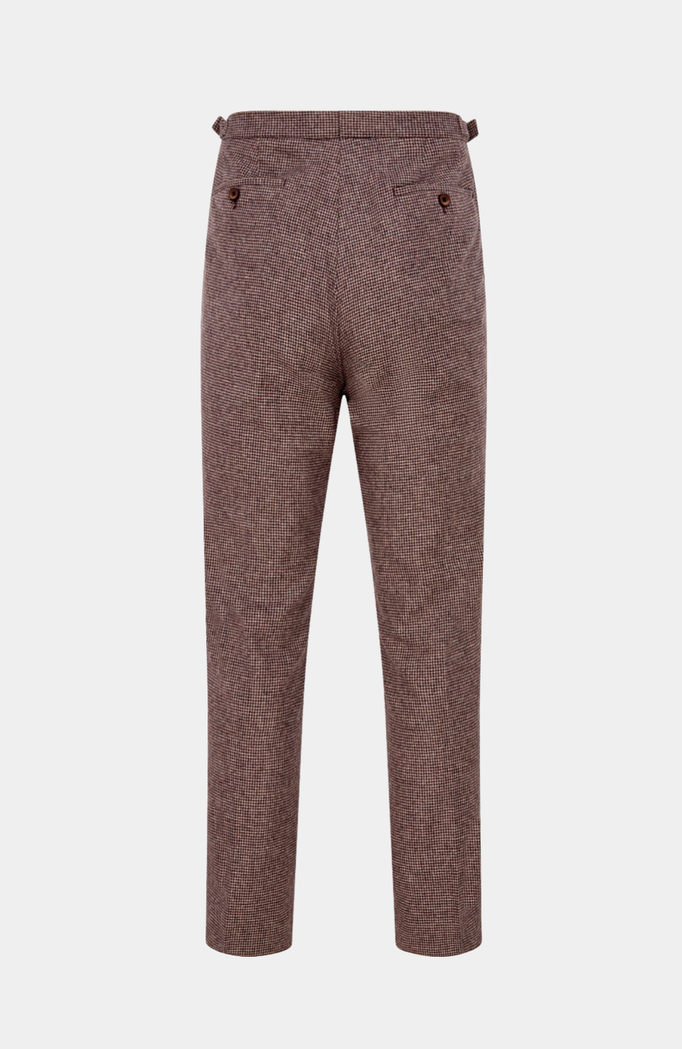 ISLAY BURGUNDY HOUNDSTOOTH TROUSER