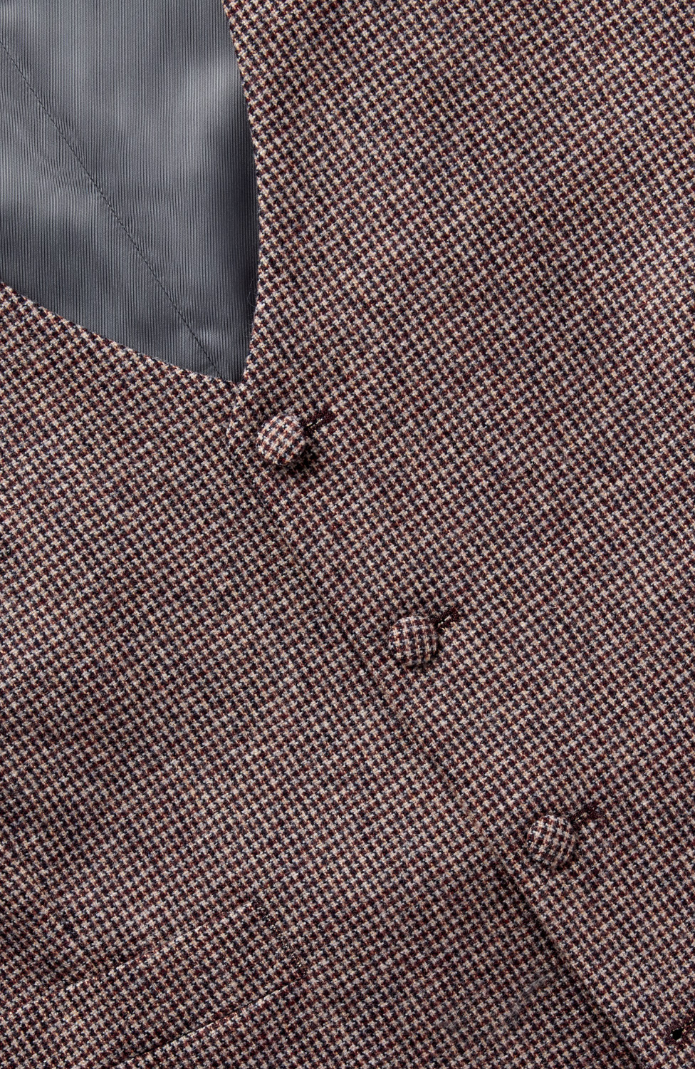 ISLAY BURGUNDY HOUNDSTOOTH WAISTCOAT - HIRE