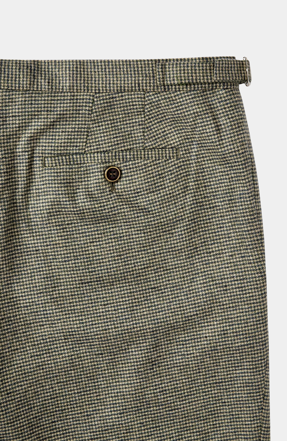 TIREE SAGE GREEN HOUNDSTOOTH TROUSER
