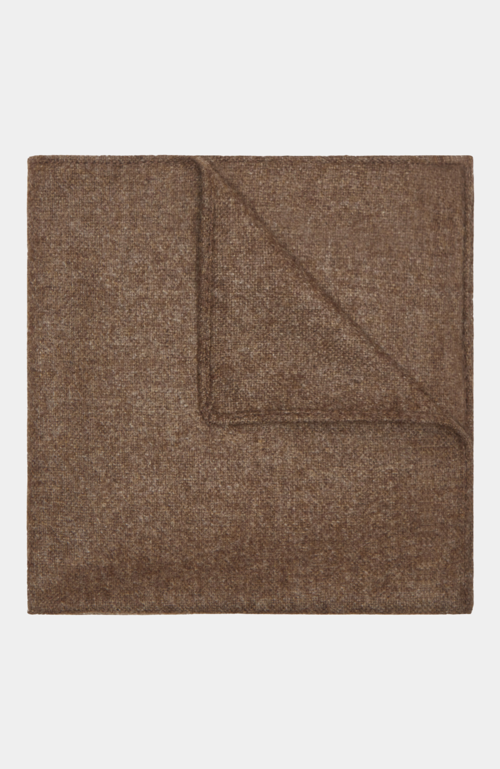 SCARBA BROWN TWEED POCKET SQUARE - HIRE